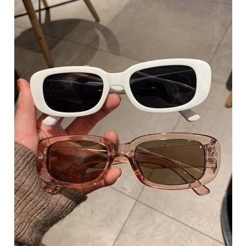 Retro sunglasses female disco hot girl sunglasses rectangular street hip hop shoot