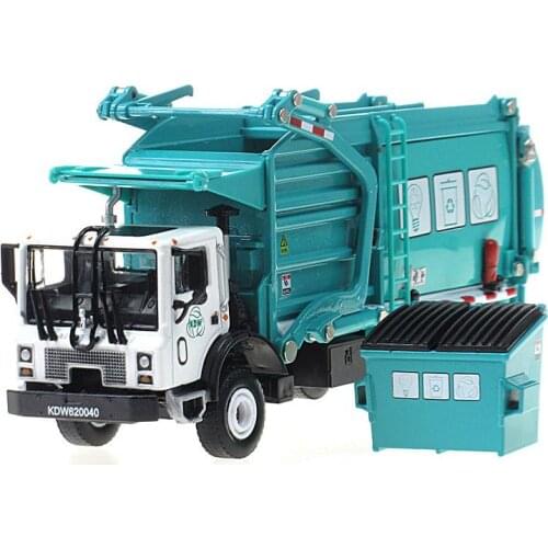 Alloy materials handling truck garbage cleaning vehicle model 1:24 garbage truck sanitation trucks clean car toy car kid gift