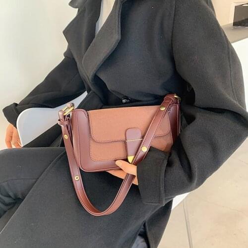 FANTASY 2021 Winter New Matte Shoulder Crossbody Bags For Women Trendy Handbags Hot Sale Vintage Underarm Bags Lady Good Quality