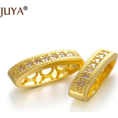 Supplies For Jewelry Wholesale 6 Pieces Zircon Rhinestone 3 Holes Separators Spacers For DIY Beads Jewelry Making Findings