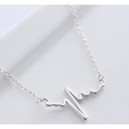 YSH New 100% 925 Sterling Silver Heartbeat Clavicle Pendants Necklaces 2020 Womens DIY Jewelry Valentine Day Gifts Free Shipping