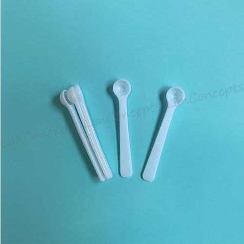 150mg Micro Spoon 0.3ML Plastic Measuring Scoop 0.15 gram Measure Spoons 0.15g White Scoops - 200pcs/lot Free shipping