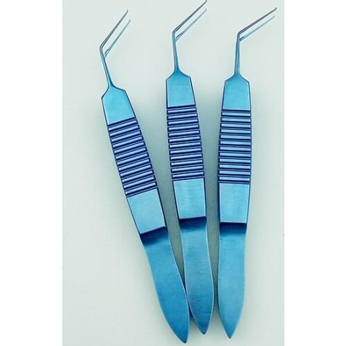 3Pcs Ophthalmic Tweezer Capsulorhexis Forceps Titanium Alloy Eye Instrument