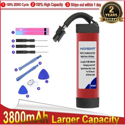 HSABAT 0 Cycle 3800mAh 00798-601-8207 Battery for Logitech UE Boom 2, UE Boom 2 Ultimate Replacement Accumulator