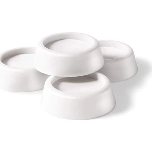 4Pcs Washing Machine Antivibration Pads Washing Machine Stabilizer-Anti-Walk Dryer Washer Vibration Pads White