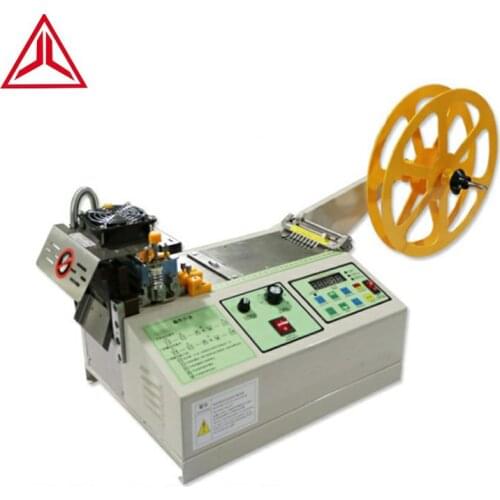 Automatic Fabric Strip Hot Knife Cutter Round Rope Ribbon Webbing Belt Elastic Woven Heat Shrink Tubing Tape Cutting Machine