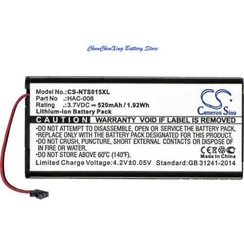 Cameron Sino 450mAh Battery HAC-006, HAC-BPJPA-C0 for Nintendo HAC-015, HAC-016, HAC-A-JCL-C0, HAC-A-JCR-C0, Switch Controller