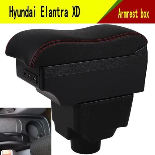 For Hyundai Elantra XD armrest box central Store content Storage box with cup holder ashtray USB interface