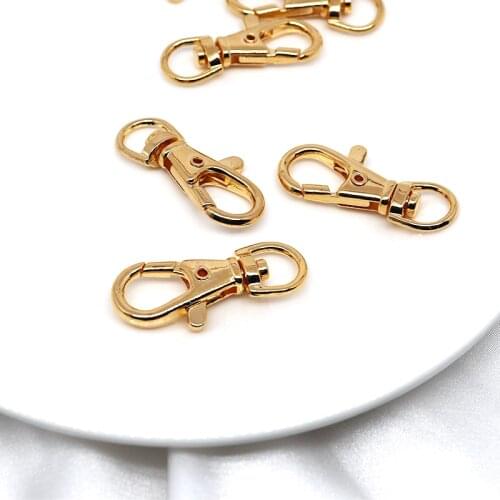 Environmentally friendly electroplating 18k zinc alloy color retention large lobster buckle handmade diy jewelry accessories bag