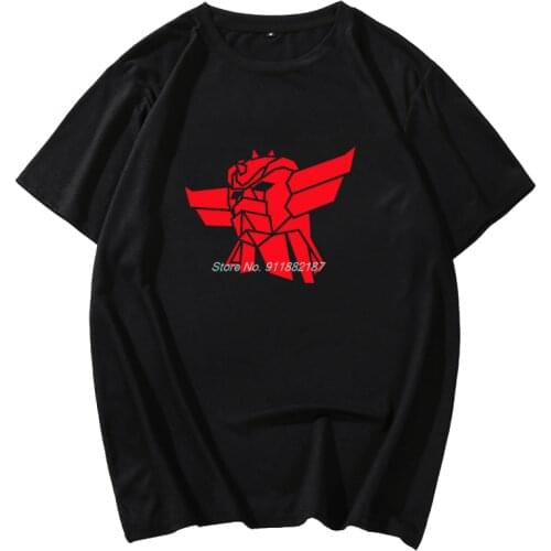 Goldorak Mazinger Z T Shirt Japanese Anime Funny Oversize T-shirt Hip Hop Japan Harajuku T-Shirt for Streetwear men clothing