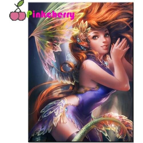 Cartoon Butterfly Fairy 5d Diy diamond painting full drill Mermaid Elf mosaic stitch diamond embroidery kids room decor k1083