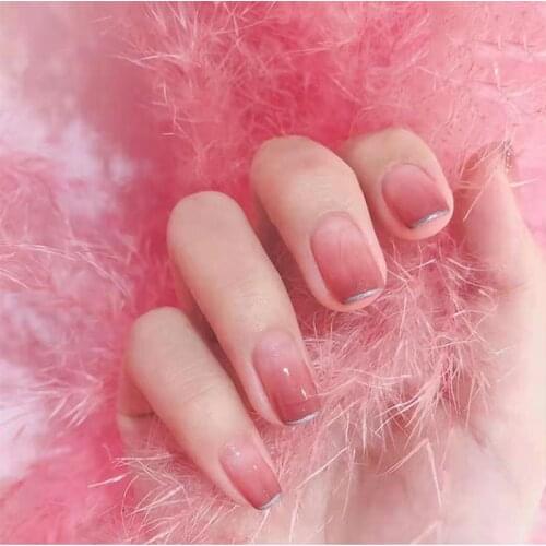 Colorful Short False Nails Short False Nails Square Artificial Fake Nail Full Cover Fake Fingernail For Nail DL