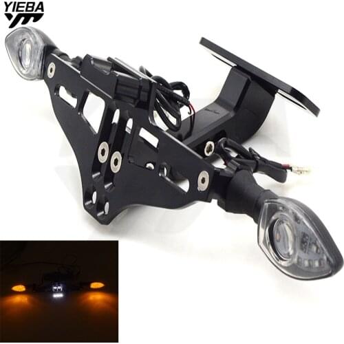 Motorcycle Bracket Licence Plate Holder Turn Light FOR RC 125 200 390 690 smc 1290 rc kawasaki yamaha tmax 530 500 r25