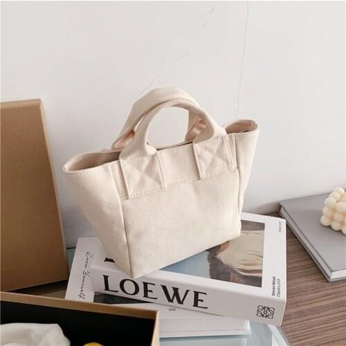 Fashion Canvas Womens Bucket Bags Vintage Casual Bag High Quality Retro Shoulder Bag Simple Crossbody Bag Tote 2021 Summer New