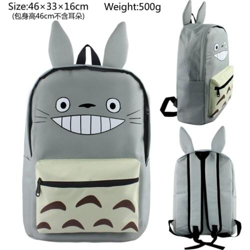 My Neighbor Totoro Cosplay Canvas Backpack Teenage Travel Laptop Bags Cartoon Student Schhool Shoulder Bag