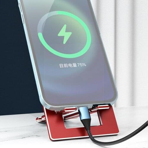 Desktop Stand Portable Aluminum Alloy Mini Tablet Computer Stand Adjustable Mobile Stand Phone Folding M9X7