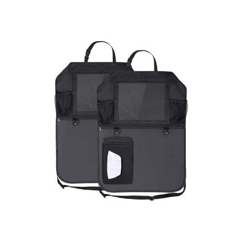 Car Seat Back Organizer Oxford Stowing Tidying Pouch Tissue Bag Car-styling Anti-Child-Kick Pad Automobiles Interior Accessories