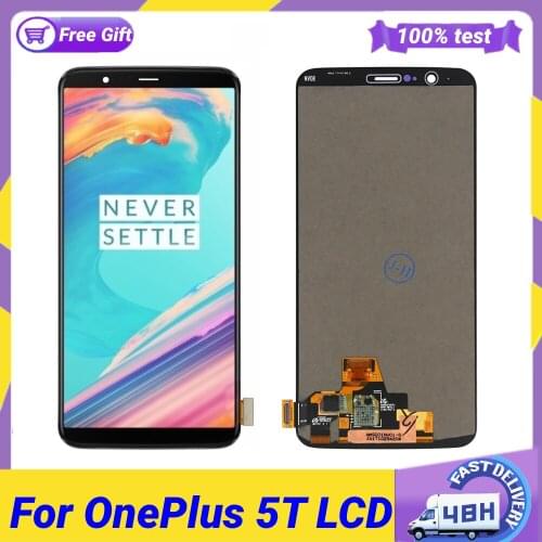 Original LCD For Oneplus 5T A5010 LCD Display Touch Screen Digitizer Glass Assembly for One Plus 5T 1+5T Display