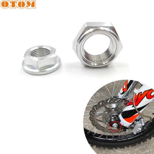 OTOM CRF250 Front And Rear Axle Nuts Motorcycle 7075 Aluminum Nylon Self-locking Hex Nut Insert Lock Nut Slip Lock Nut For HONDA