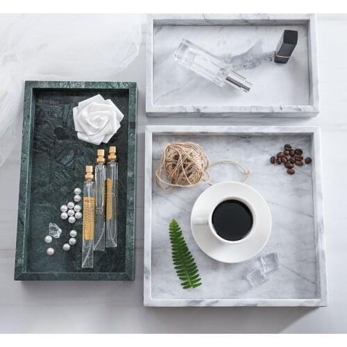 INS Natural Marble Tray Jewelry Bathroom Tray Can Be Customized