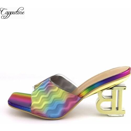 Amazing Colorful Design Womens Strange Heel (7.5CM )Pumps Nice Party Shoes CR517
