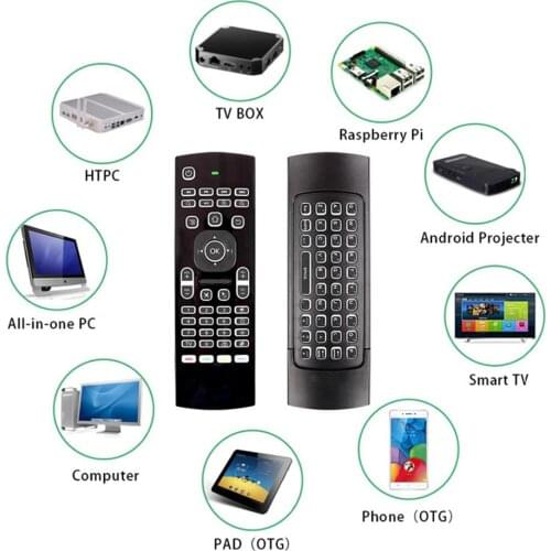 MX3 2.4G Wireless Remote Control Air Mouse Keyboard for X96 H96 Android TV Box Backlight Type Intelligent Voice Keyboard