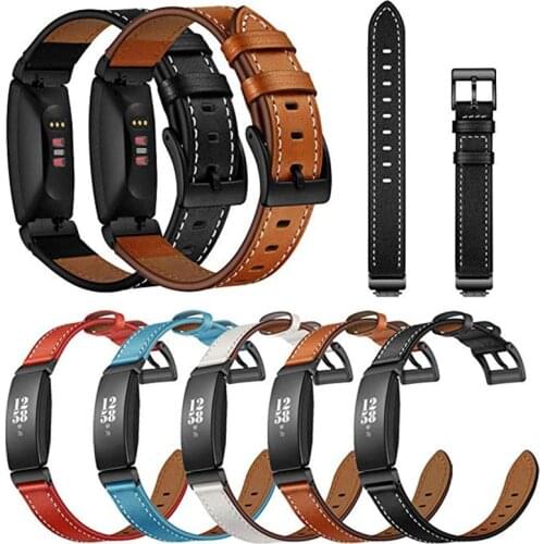 10 colors Genuine Leather Wristband Strap for Fitbit Inspire/Inspire Hr Bands Bracelet for Fitbit Inspire Fitness Tracker