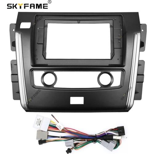 SKYFAME Car Frame Cable For NISSAN PATROL 2010-2017 Screen Dask Kit Fascia Frame