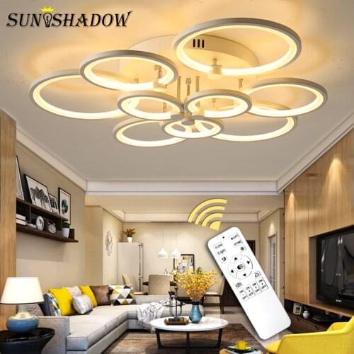 Modern Led Chandelier For Living room Bedroom Dining room Black&White Metal Ceiling Chandelier Lighting Luminaires