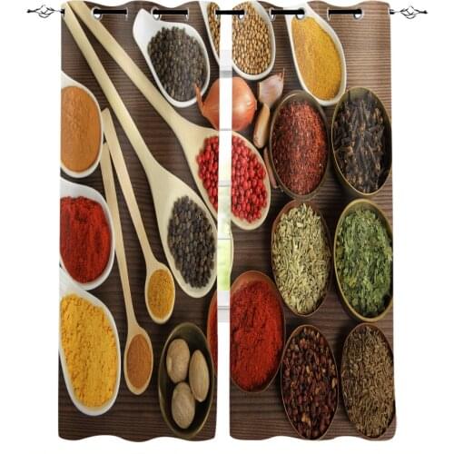 Spices Vanilla Raw Materials Modern Curtains for Living Room Bedroom Kitchen Curtains Drapes Window Treatments