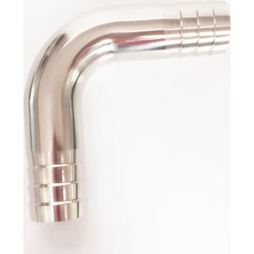 19mm 25mm 32mm 38mm 45mm 51mm 57mm 63mm 76mm 89mm 102mm OD Hose Barb 304 Stainless Steel Sanitary 90 Degree Elbow Pipe Fitting