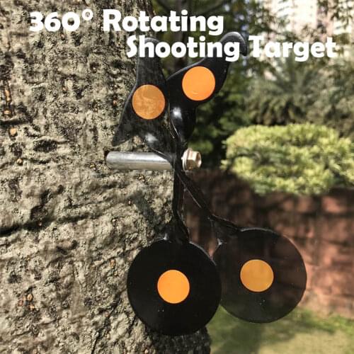 Rotating Shooting Target Tactical Metal Bullseye For Hunting Airsoft Paintball Archery Bow Military Aim Training