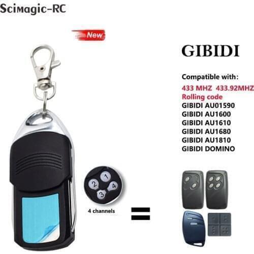 Garage GiBiDi AU1600 GiBiDi Domino Compatible GIBIDI Replacement Garage Door Remote Control Cloning Code Car Key
