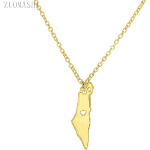 Israel Necklace Israel Map Shaped Pendant Holy Land Necklace Jewish Jewelry Bat Mitzva Gift Country Pendant Judaica Jerusalem