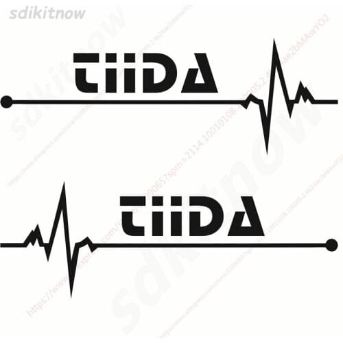 1pair New 7x20cm Heart Car Sports Decal Sticker Styling Windows Door Decoration For NISSAN TIIDA 2007 2008 2010 accessories