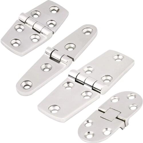 1pc 76mm/103mm/102mm/66mm Marine Boat 316 Stainless Steel Hatch Flush Strap Door Hinge for Stainless Steel Marine Door Hinge