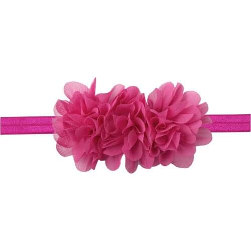 1PC Chiffon Flower Headbands Girls Kids Infant Elastic Bands For Children 11 Colors