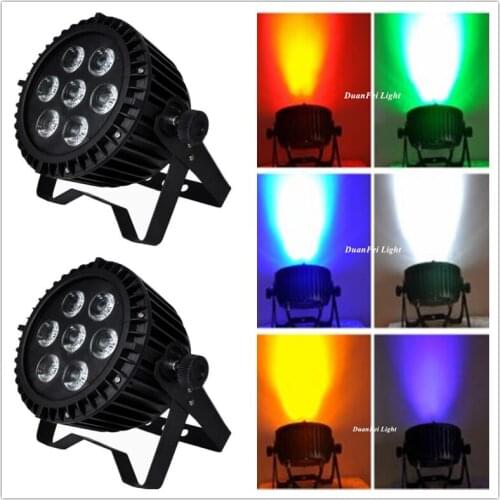 12pcs/lot outdoor event led flat par 7x18w ip65 rgbwauv par led flar led wash par for party