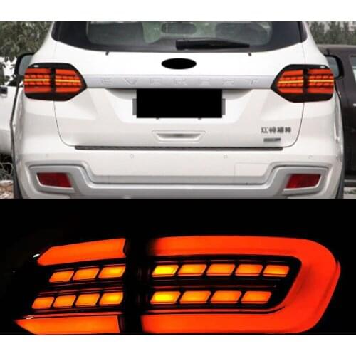 2PCS For Ford Everest 2015 2016 2017 2018 2019 2020 LED Taillight Red Rear Tail Lamp Brake Lamp brake light