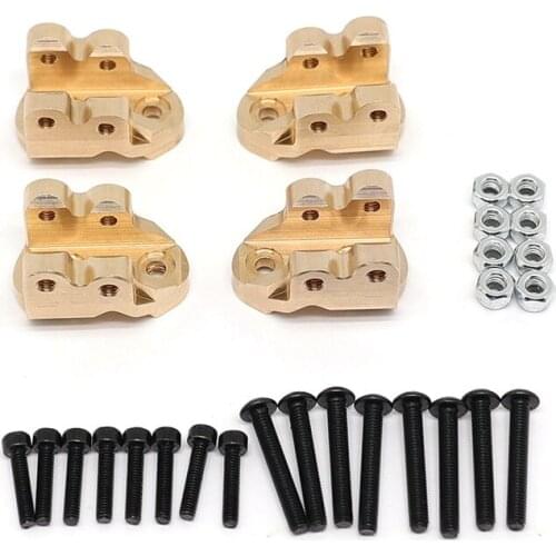4Pcs Brass Front Rear Axle Lower Shock Mount Link Rod Mount for YK4102 YK4103 YK4082 RC Crawler Car Upgrade Parts