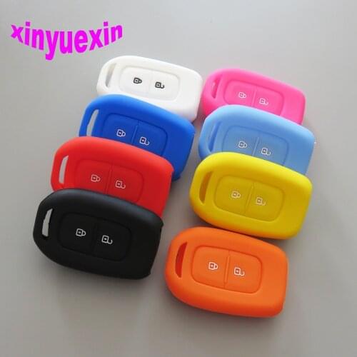 50pcs Xinyuexin Silicone Car Key Cover FOB Case For Renault Scenic Master Megane Duster Logan Clio Captur Remote Key Case