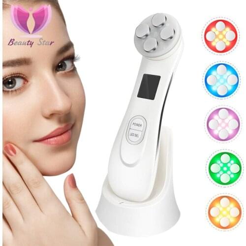 5in1 RF&EMS Radio Mesotherapy Electroporation EMS RF Radio Frequency LED Photon Face Skin Rejuvenation Remover Wrinkle Skin Care