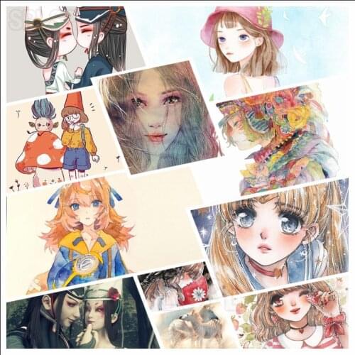 Diy Diamond Painting Chinese Style Anime Black and White Impermanence Japanese Anime Cute Beautiful Girl Home Decoration Poster