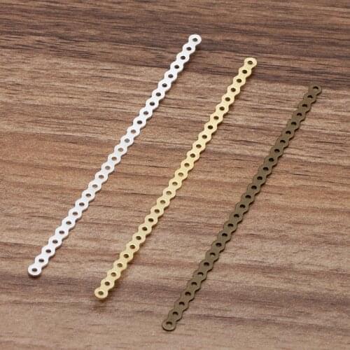New 26 Holes Long Spacer Bars Connectors Charms Beads Separation DIY Jewelry Making Silver tone Antique Bronze tone Plated Metal