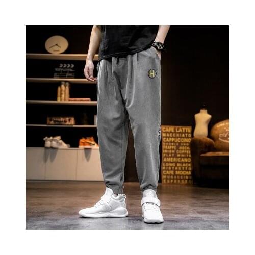 Men Joggers Pants Loose Solid Color 2020 New Mens Casual Cargo Trousers Hip Hop Streetwear Male Elastic Waist Harem Sweatpants