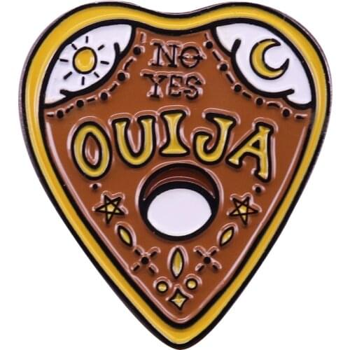 Ouija enamel pin mysterious witch charm divination decor