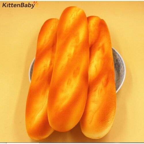 French Baguettes Kawaii Squishy Rising Jumbo Cute Squeeze Stress Kids Gift Pillow Loaf Cake Bread Toy Kitchen Toys
