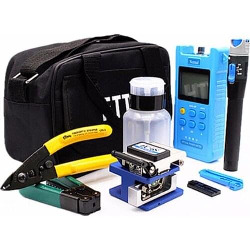 FTTH Fiber Optic Fitting Kit FC-6S Optical Fiber Cutting Tool Miller Clamp Optical Power Meter