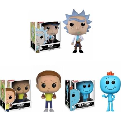 Funko Rick 112# Mr. MEESEEKS 174# and Morty 113# Vinyl Dolls Figure Collectible Model Toys for Children Birthday Gift
