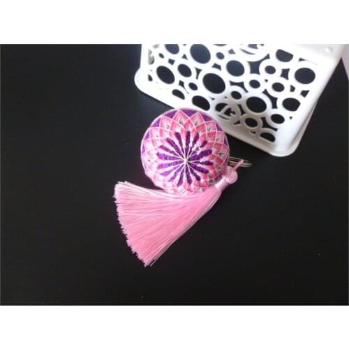 Beautiful Luky pink rose 5cm Temari hand ball/Temari ball Material package(make by yourself) DIY